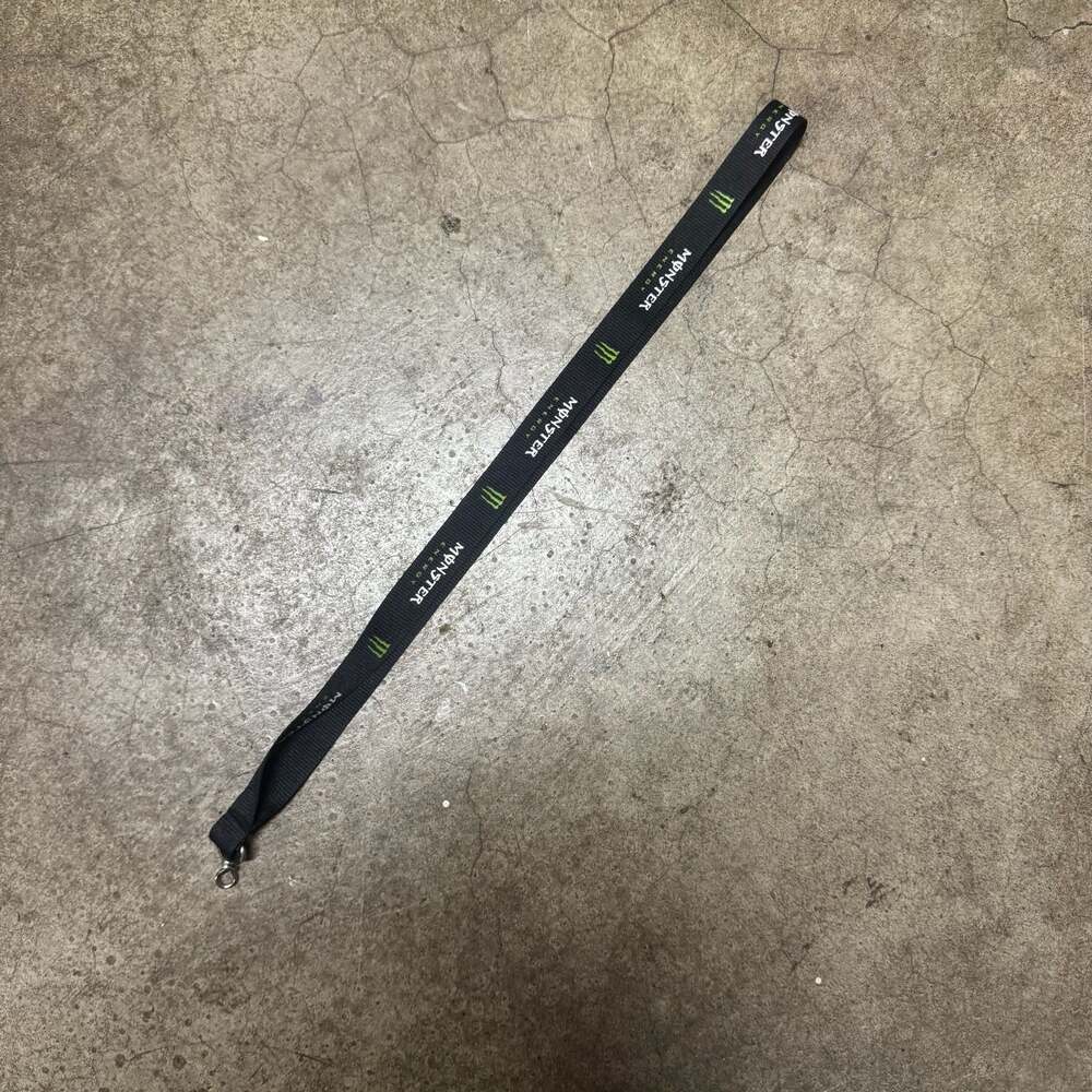 Monster Energy Brand Black Neck Lanyard Keychain